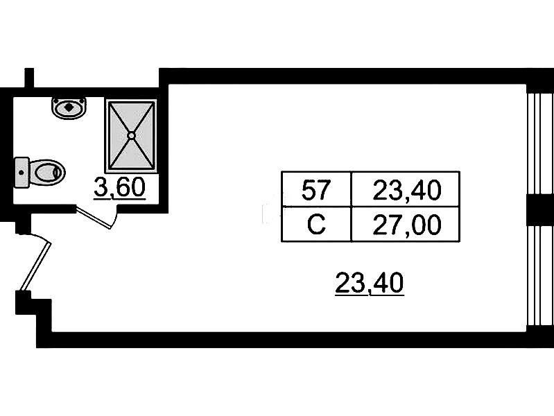 Квартира студия 27.04 м², 9/9 эт., Апарт-отель «Апарт отель Well»